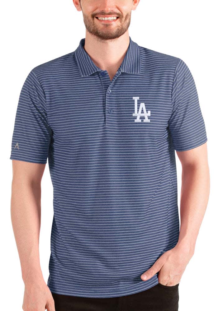 Antigua Los Angeles Dodgers Mens Blue Esteem Short Sleeve Polo