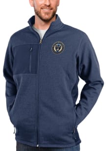 Antigua Philadelphia Union Mens Navy Blue Course Medium Weight Jacket