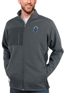 Antigua Vancouver Whitecaps FC Mens Charcoal Course Medium Weight Jacket