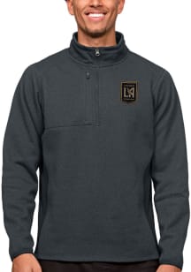 Antigua Los Angeles FC Mens Charcoal Course Long Sleeve 1/4 Zip Pullover