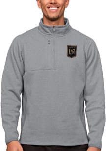 Antigua Los Angeles FC Mens Grey Course Long Sleeve 1/4 Zip Pullover