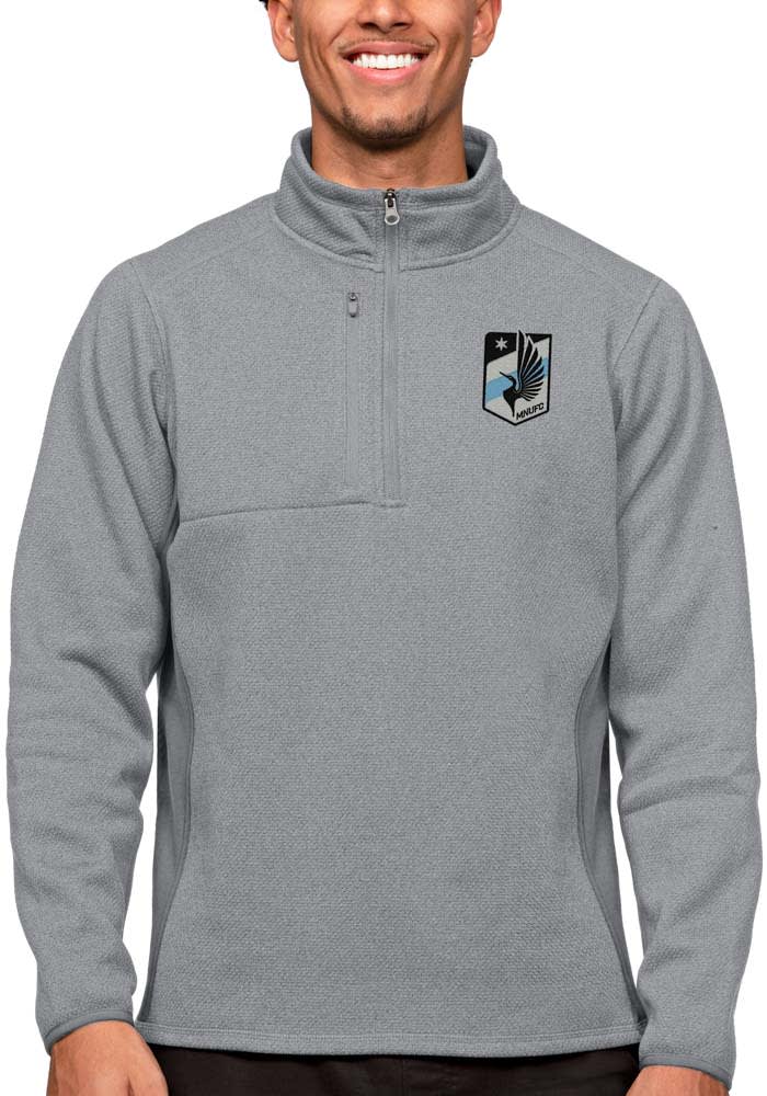 Antigua Minnesota United FC Mens Course Pullover - LIGHTGREY