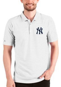 Antigua New York Yankees Mens White Esteem Short Sleeve Polo