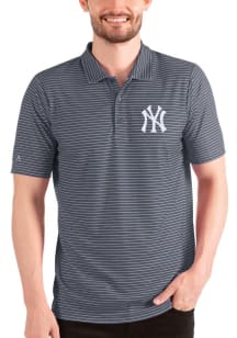 Antigua New York Yankees Mens Navy Blue Esteem Short Sleeve Polo