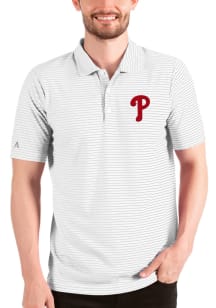 Antigua Philadelphia Phillies Mens White Esteem Short Sleeve Polo