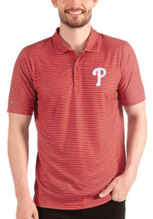 Antigua Philadelphia Phillies Mens Red Esteem Short Sleeve Polo