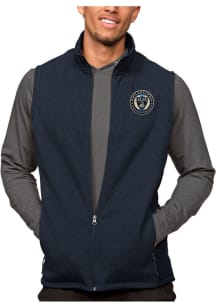 Antigua Philadelphia Union Mens Navy Blue Course Sleeveless Jacket