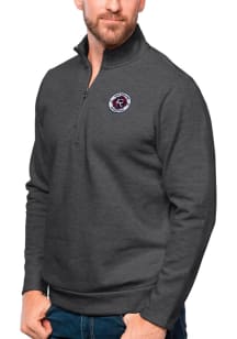 Antigua New England Revolution Mens Charcoal Gambit Long Sleeve 1/4 Zip Pullover