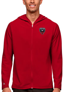 Antigua DC United Mens Red Legacy Long Sleeve Full Zip Jacket