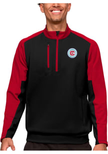 Antigua Chicago Fire Mens Red Team Long Sleeve 1/4 Zip Pullover