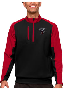 Antigua DC United Mens Red Team Long Sleeve 1/4 Zip Pullover