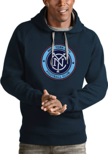 Antigua New York City FC Mens Navy Blue Victory Long Sleeve Hoodie