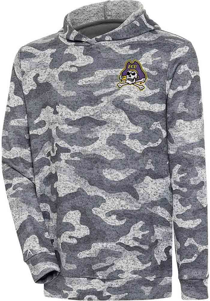 Men's Antigua Gray ECU Pirates Affluent Polo