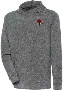 Antigua Illinois State Redbirds Mens Charcoal Absolute Long Sleeve Hoodie