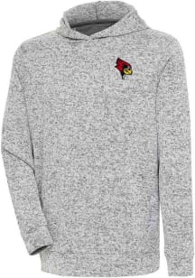 Antigua Illinois State Redbirds Mens Grey Absolute Long Sleeve Hoodie