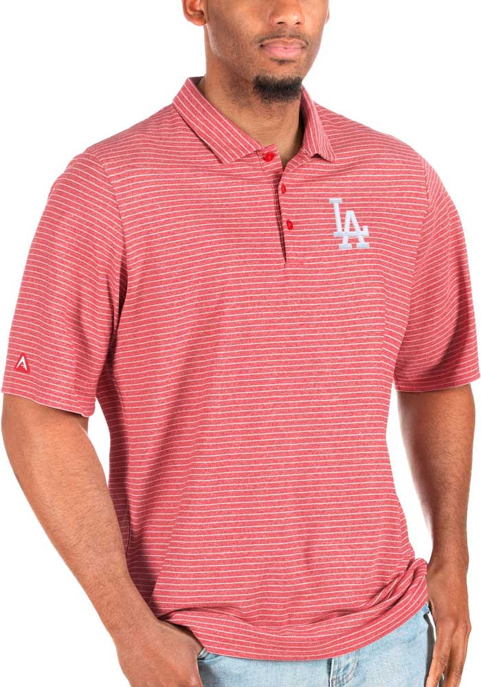 Men's Antigua White Los Angeles Dodgers Compass Polo