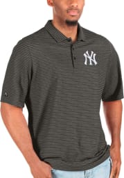 Antigua New York Yankees Mens Black Esteem Big and Tall Polos Shirt