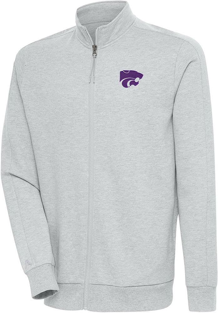 Antigua K-State Wildcats Mens Grey Action Light Weight Jacket