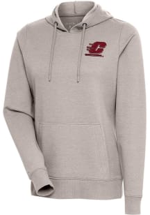 Antigua Central Michigan Chippewas Mens Oatmeal Action Long Sleeve Hoodie