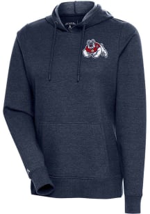 Antigua Fresno State Bulldogs Mens Navy Blue Action Long Sleeve Hoodie