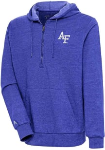 Antigua Air Force Falcons Mens Blue Action Long Sleeve 1/4 Zip Pullover