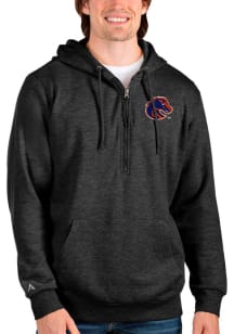 Antigua Boise State Broncos Mens Black Action Long Sleeve 1/4 Zip Pullover