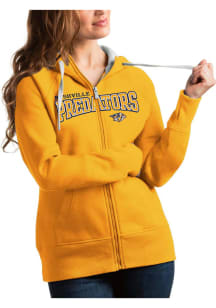 Antigua Nashville Predators Womens Gold Victory Full Long Sleeve Full Zip Jacket