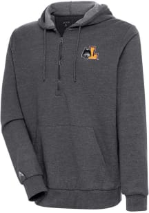 Antigua Loyola Ramblers Mens Charcoal Action Long Sleeve 1/4 Zip Pullover