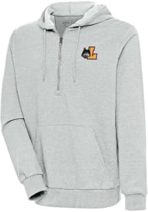 Antigua Loyola Ramblers Mens Grey Action Long Sleeve 1/4 Zip Pullover