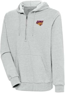 Antigua Northern Iowa Panthers Mens Grey Action Long Sleeve 1/4 Zip Pullover