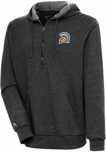 Antigua San Jose State Spartans Mens Black Action Long Sleeve 1/4 Zip Pullover