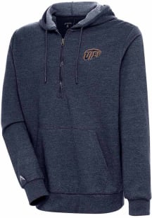 Antigua UTEP Miners Mens Navy Blue Action Long Sleeve 1/4 Zip Pullover