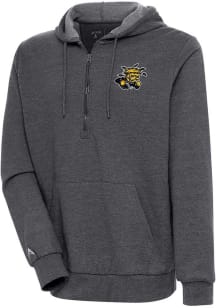 Antigua Wichita State Shockers Mens Charcoal Action Long Sleeve 1/4 Zip Pullover