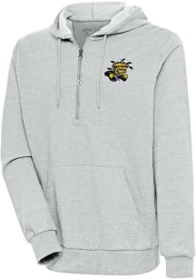 Antigua Wichita State Shockers Mens Grey Action Long Sleeve 1/4 Zip Pullover