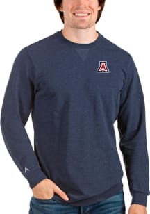 Antigua Arizona Wildcats Mens Navy Blue Reward Long Sleeve Crew Sweatshirt