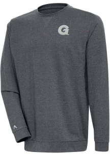 Antigua Georgetown Hoyas Mens Charcoal Reward Long Sleeve Crew Sweatshirt