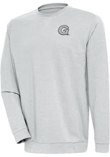 Antigua Georgetown Hoyas Mens Grey Reward Long Sleeve Crew Sweatshirt