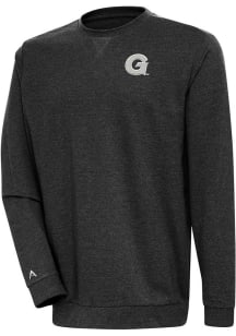 Antigua Georgetown Hoyas Mens Black Reward Long Sleeve Crew Sweatshirt