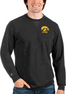 Antigua Iowa Hawkeyes Mens Black Reward Long Sleeve Crew Sweatshirt