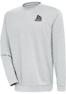 Antigua James Madison Dukes Mens Grey Reward Long Sleeve Crew Sweatshirt