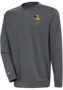 Antigua Loyola Ramblers Mens Charcoal Reward Long Sleeve Crew Sweatshirt