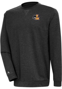 Antigua Loyola Ramblers Mens Black Reward Long Sleeve Crew Sweatshirt