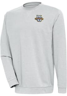 Antigua Marquette Golden Eagles Mens Grey Reward Long Sleeve Crew Sweatshirt