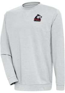 Antigua Northern Illinois Huskies Mens Grey Reward Long Sleeve Crew Sweatshirt