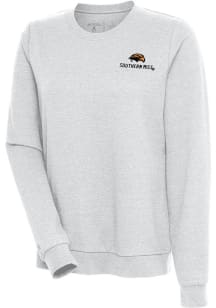 Antigua Southern Mississippi Golden Eagles Womens Grey Action Crew Sweatshirt