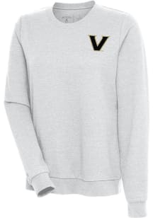 Antigua Vanderbilt Commodores Womens Grey Action Crew Sweatshirt
