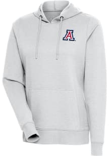 Antigua Arizona Wildcats Womens Grey Action Hooded Sweatshirt