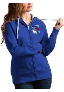 Antigua New York Rangers Womens Navy Blue Victory Full Long Sleeve Full Zip Jacket