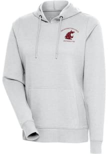 Antigua Washington State Cougars Womens Grey Action Hooded Sweatshirt