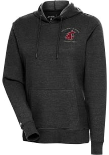 Antigua Washington State Cougars Womens Black Action Hooded Sweatshirt